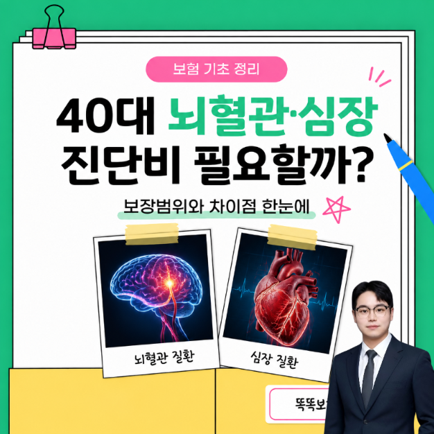 40대 뇌혈관질환·허혈성심장질환 진단비 필요할까요? 뇌혈관·뇌졸중·뇌출혈과 허혈성심장....