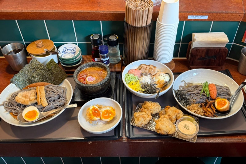 부산 중동역 맛집 타라코소바 웨이팅 이색 명란소바 메뉴 추천