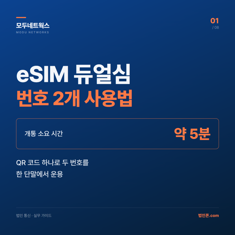 eSIM 듀얼심 개통과 번호 2개 사용 방법