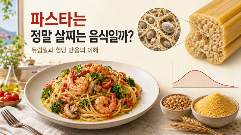 파스타는 다이어트의 적일까? 듀럼밀 세몰리나의 영양학적 반전과 혈당 관리 원리