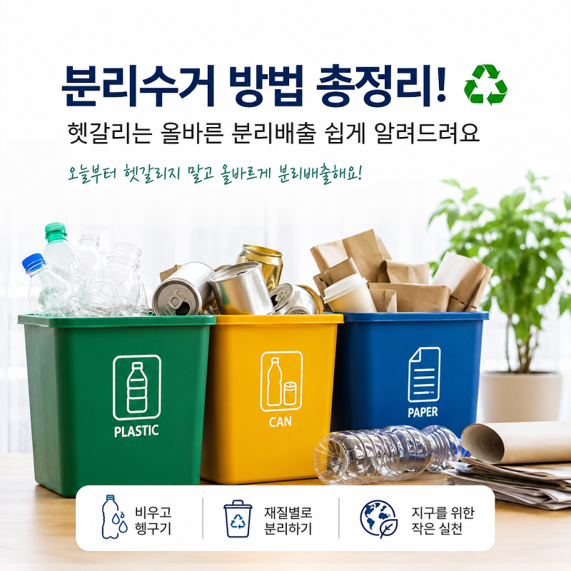 분리수거 방법 총정리! 헷갈리는 올바른 분리배출 쉽게 알려드려요