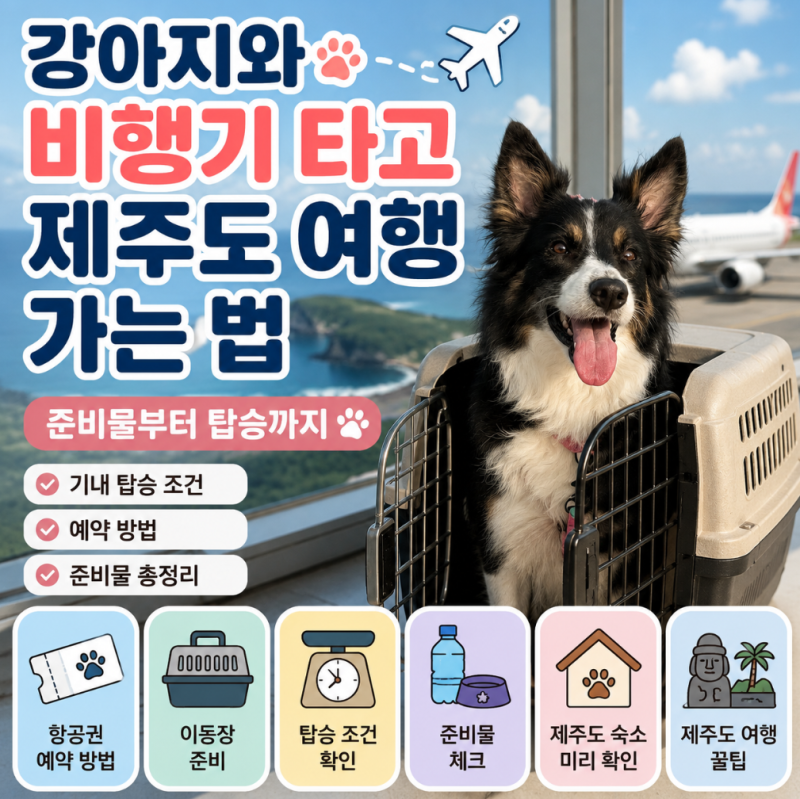 강아지와 비행기 타고 제주도 여행가는 법✈️ 준비물부터 탑승까지