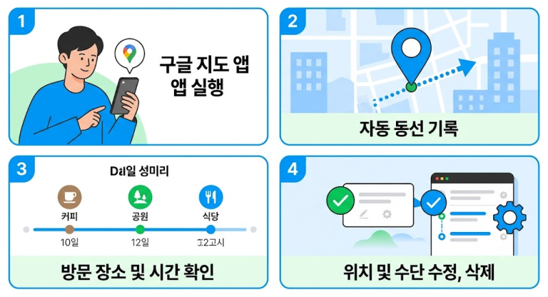 내가 지난달에 어디 갔었지? 구글 지도 타임라인 보는 방법 및 위치 기록 설정 총정리