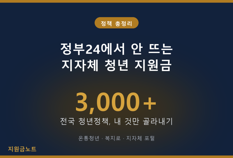 "우리 동네에도 있었네요" | 정부24에서 안 뜨는 지자체 청년 지원금 찾는 법 — 온통청년·복....