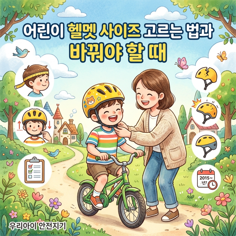 어린이 헬멧 사이즈 고르는 법과 바꿔야 할 때