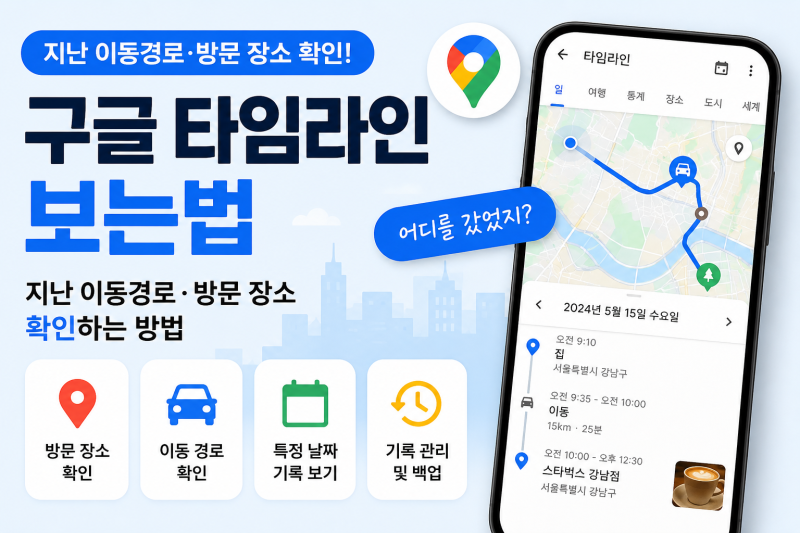 구글 타임라인 보는법｜지난 이동경로·방문 장소 확인하는 방법
