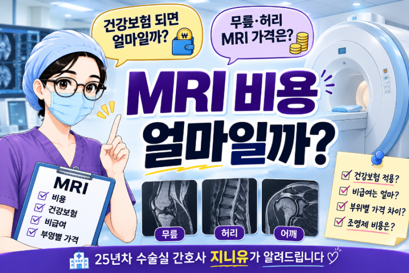 MRI 비용 얼마일까? 무릎·허리 MRI 가격과 보험 적용