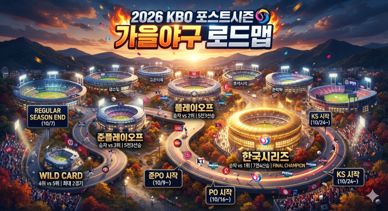 2026 KBO 프로야구 잔여 경기 일정 및 포스트시즌 가을야구 완벽 가이드