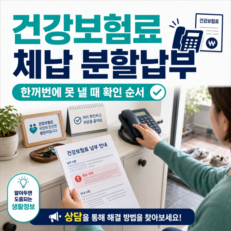 건강보험료 체납 분할납부, 안내 문자 받았다면 링크보다 먼저 할 일