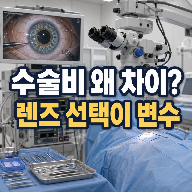 "백내장 수술비가 이렇게 차이 난다고?" 단초점·다초점 렌즈 가격 비교