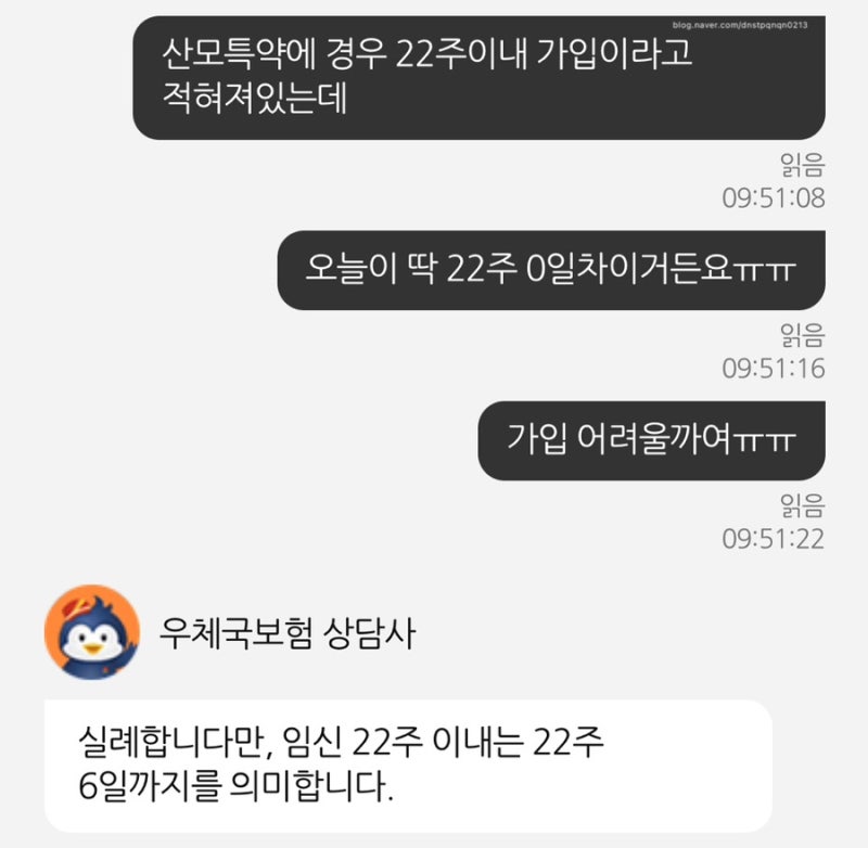 임신 [22주 1일] | 우체국 무료 보험(임산부 보험), 가입 완료 및 방법 (22주 6일까지 특약 가입 ....