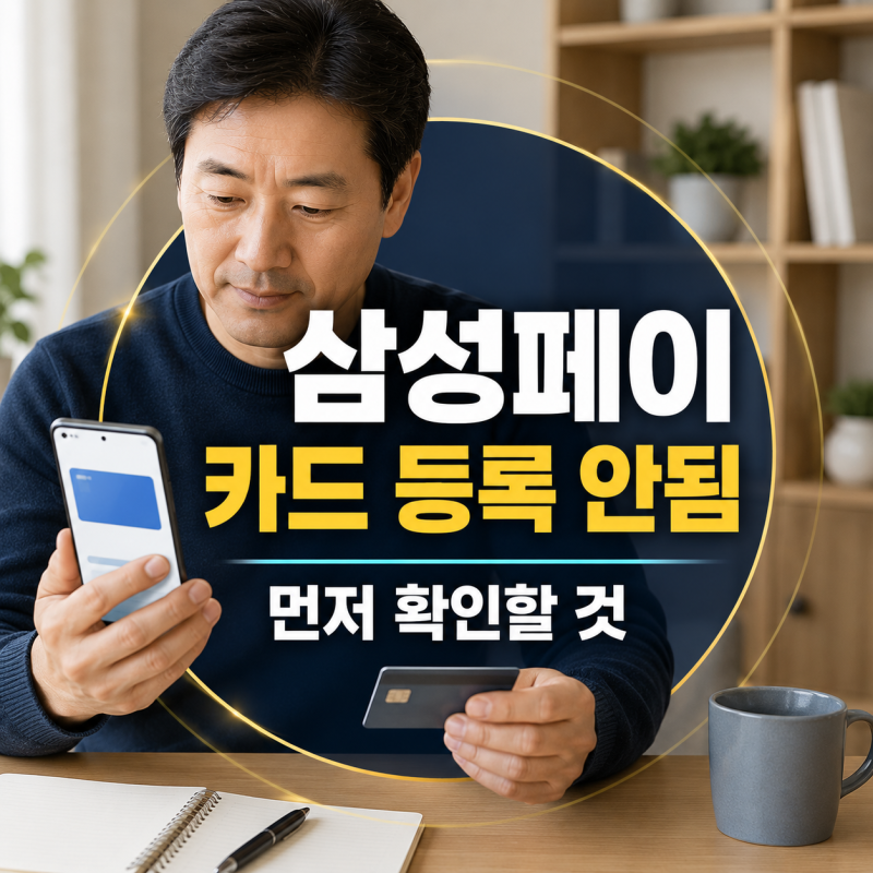 삼성페이 카드 등록 안됨｜재등록·인증 오류 먼저 확인할 것