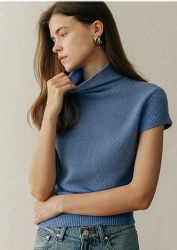 NEW IN | ELBORN 엘보른 비에타 반팔 울 니트 탑, 26 pre-fall collection 두 컬러 비교