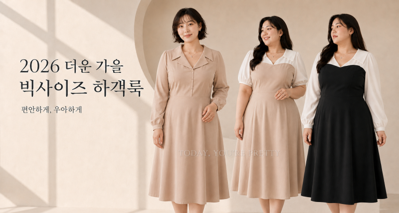 26fw 더운 가을 빅사이즈 하객룩66부터 110까지 편안하고 우아하게