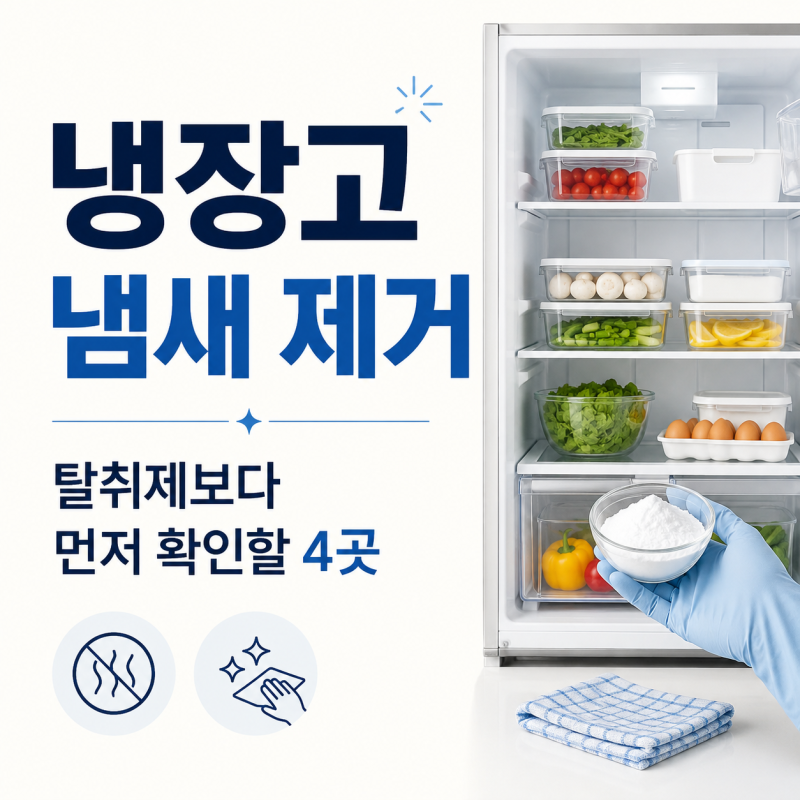 냉장고 냄새 없애는 법, 탈취제보다 먼저 확인할 4곳