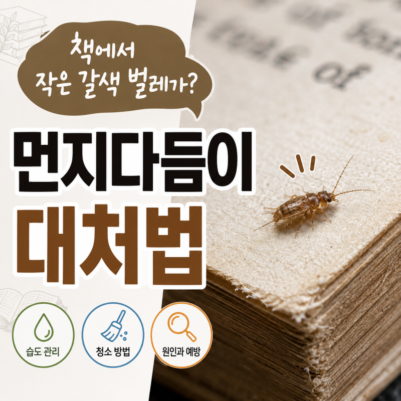 책에서 작은 갈색 벌레가? 먼지다듬이 대처법