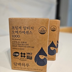 담백하루오메가3 약들약 고약사추천공구 임산부영양제 초임계알티지에센스1000