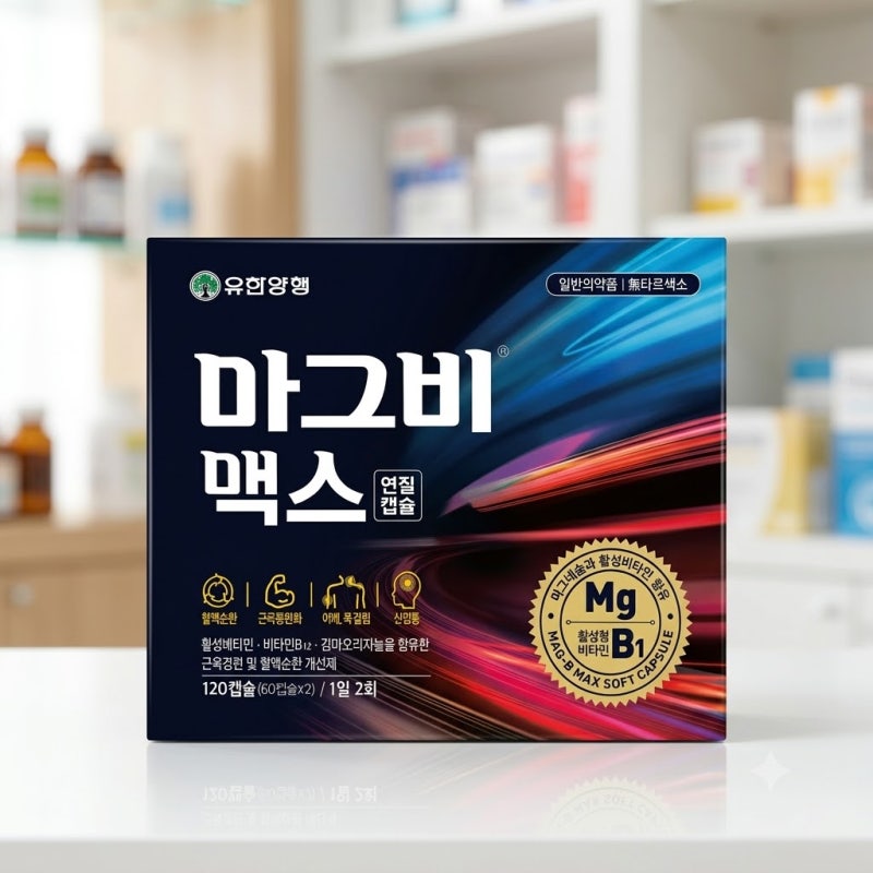 유한양행 마그비맥스 효능 성분 복용법 눈 떨림 근육통 총정리