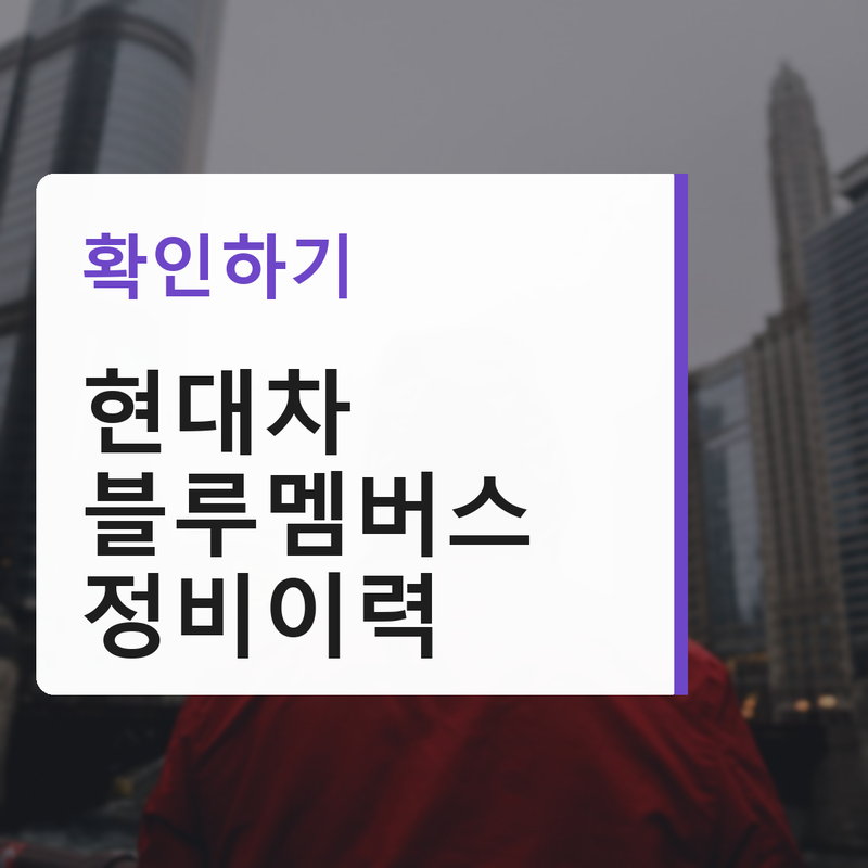 현대차 정비이력 조회, 마이현대 앱 완벽 가이드