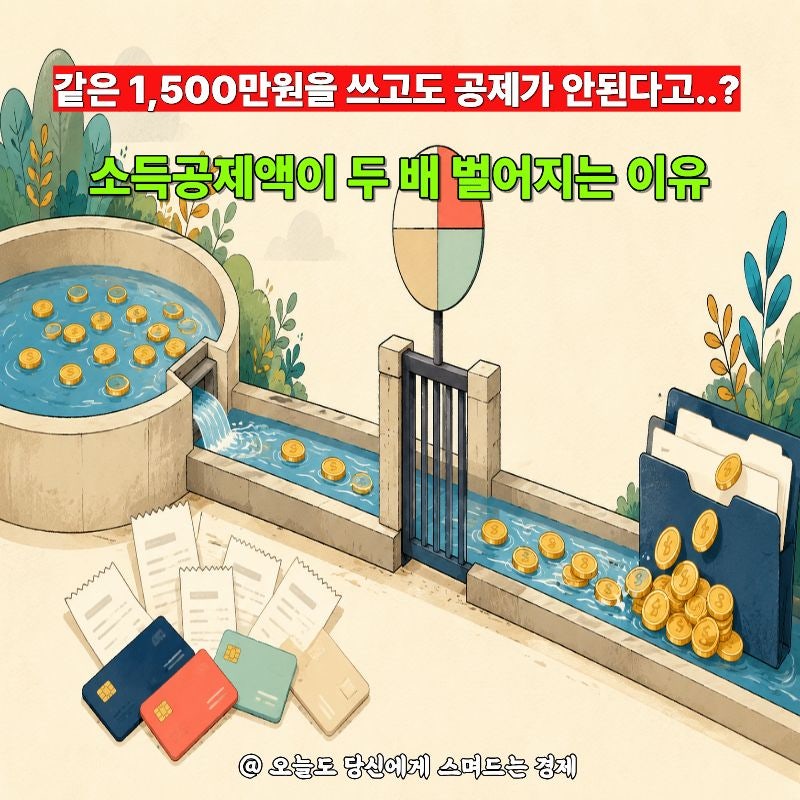 “카드값만 1천만 원인데 공제는 0원?” 연봉 4천만 원 연말정산 신용카드 소득공제 계산