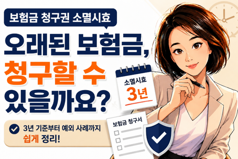 보험금 청구권 소멸시효, 오래된 청구비도 청구할 수 있을까요?