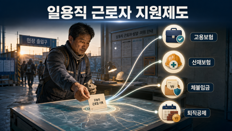 일용직 근로자가 받을 수 있는 보험과 정부지원