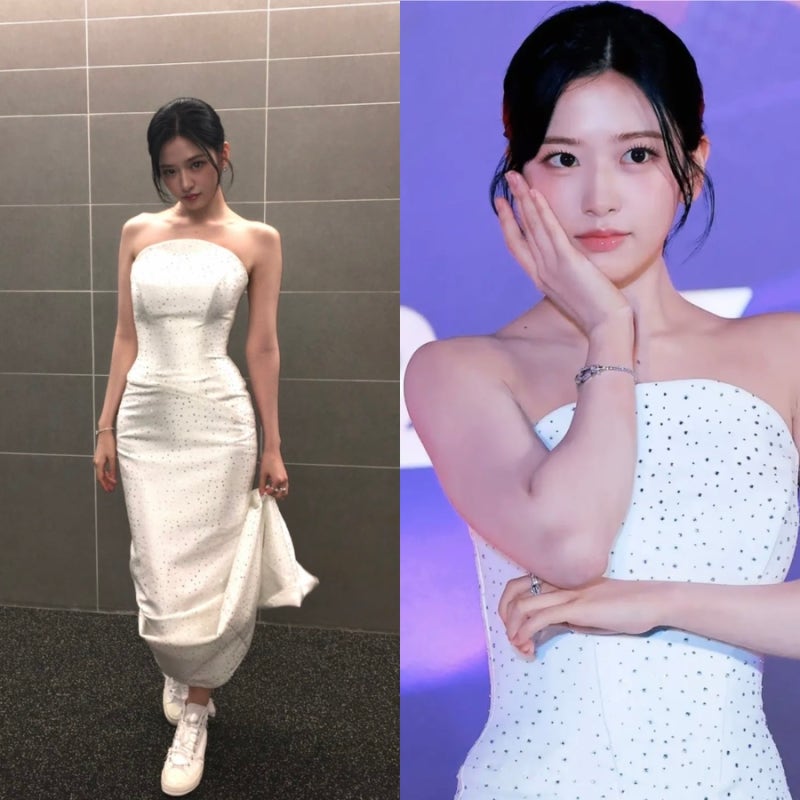 오히려 좋아, 안유진 시상식 드레스 속 반전 운동화