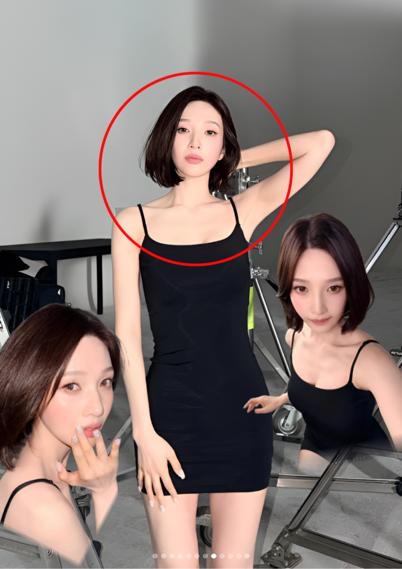 레드벨벳 조이 단발 근황, 블랙 미니 원피스로 완성한 건강미인 분위기