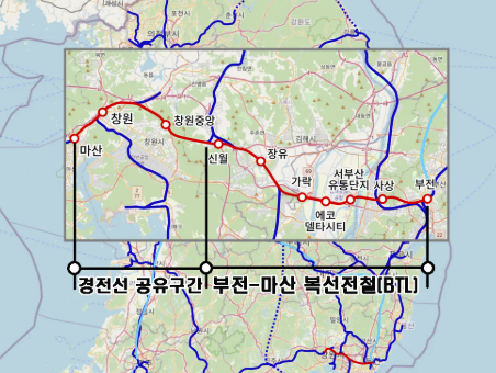 부전마산복선전철 노선도·개통일·역 정보