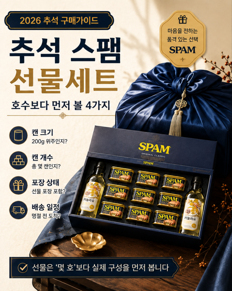 스팸 선물세트 고르기 전 꼭 봐야 할 캔 용량·개수 4가지 체크리스트