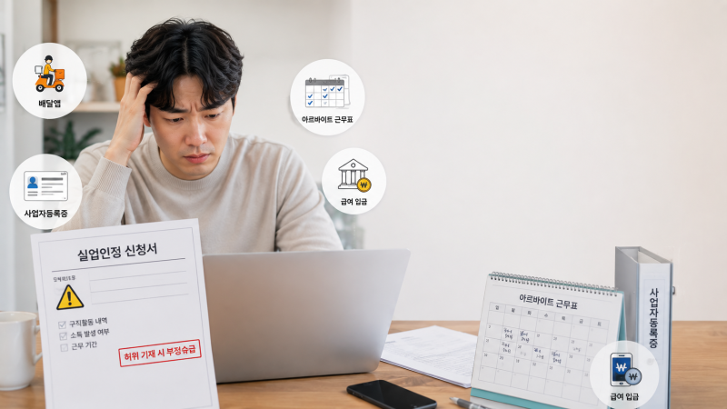 실업급여 부정수급 걸리는 사례 10가지｜2026년 이것도 신고해야 합니다