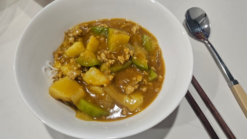 돼지고기 카레만들기- 다짐육 이용, 꾸덕한 카레비법