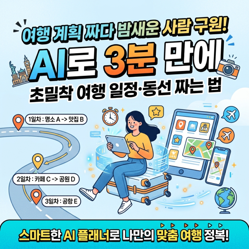 여행 계획 짜다 밤새운 사람 구원! AI로 3분 만에 초밀착 여행 일정·동선 짜는 법