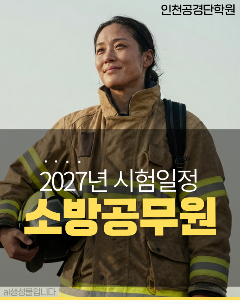2027년 소방공무원 시험일정 체크하기