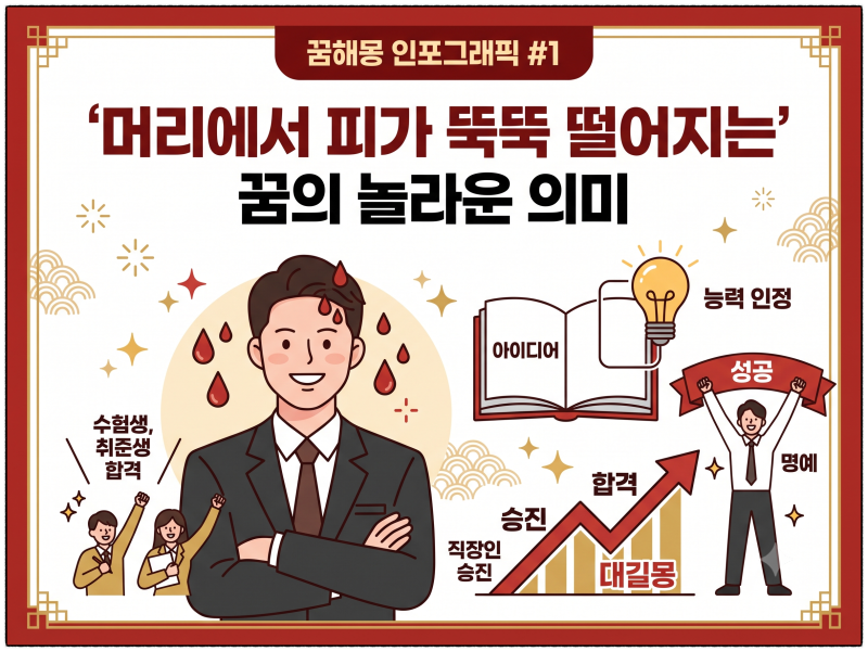 피 흘리는 꿈 해몽 머리 출혈과 남의 피 길흉 분석
