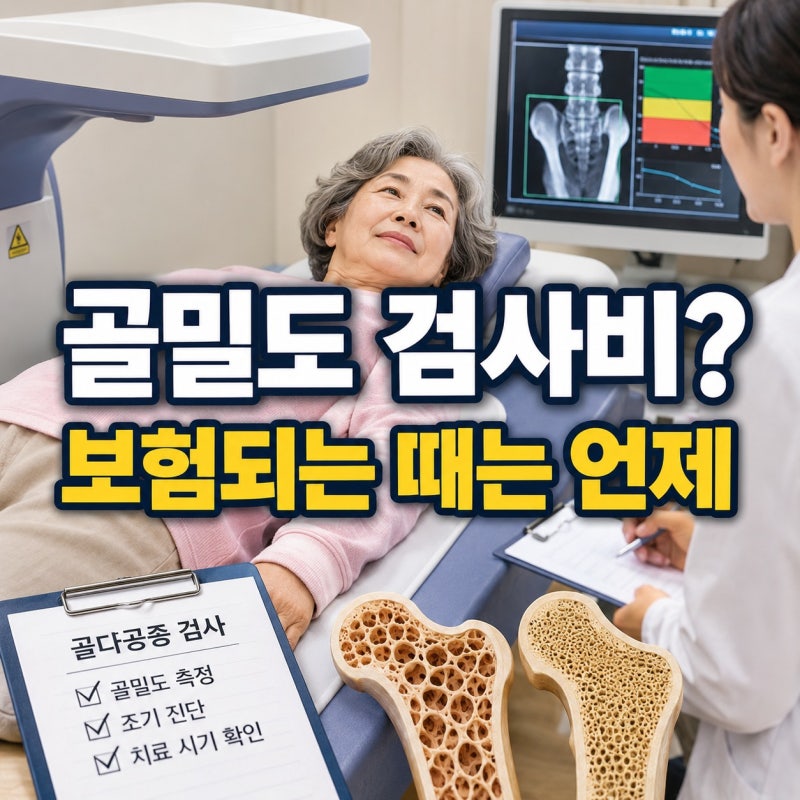 "골밀도 검사는 얼마일까?" 건강보험 적용 여부와 검사 시기