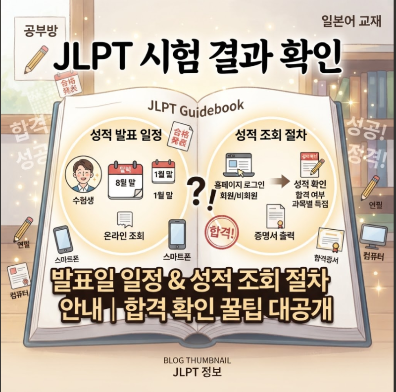 JLPT 시험 결과 확인하기 발표일과 성적 조회 절차 안내