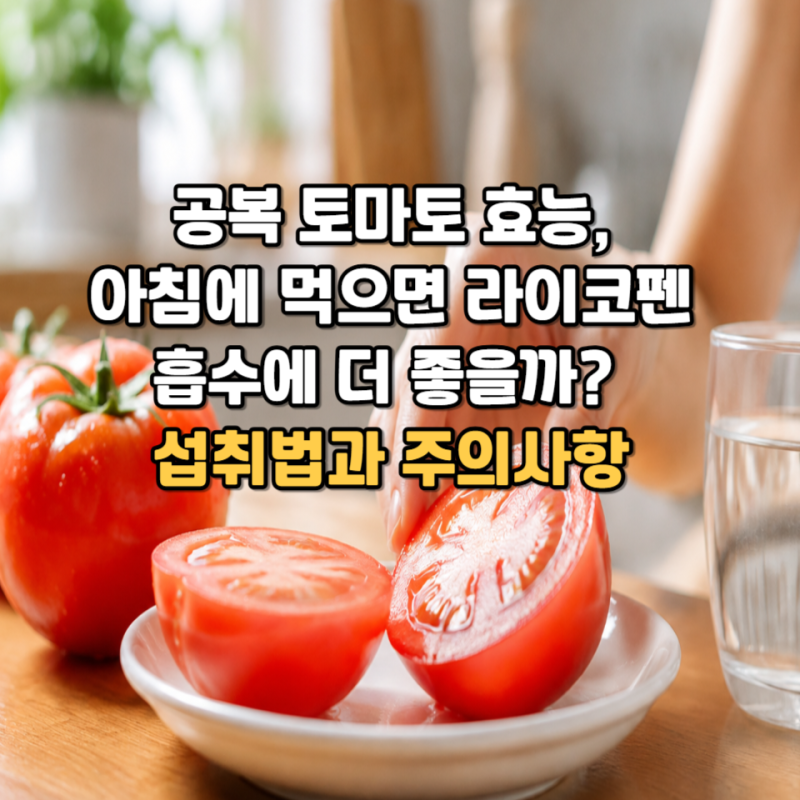 공복 토마토 효능, 아침에 먹으면 라이코펜 흡수에 더 좋을까? 섭취법과 주의사항