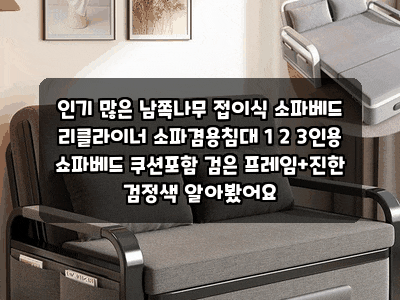 인기 많은 남쪽나무 접이식 소파베드 리클라이너 소파겸용침대 1 2 3인용 쇼파베드 쿠션포함 ....