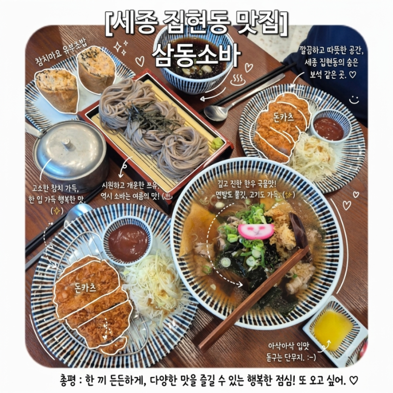 [세종맛집] 집현동점심맛집 삼동소바! 자가제면 쫄깃함에 반하고 온 솔직후기