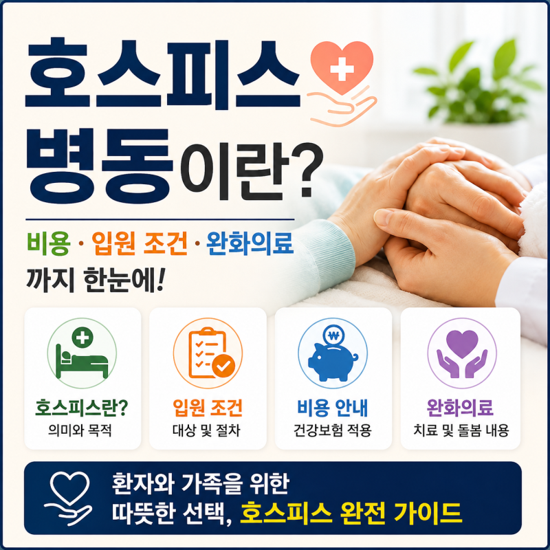 호스피스 병동이란? 비용·입원 조건·완화의료까지 한눈에