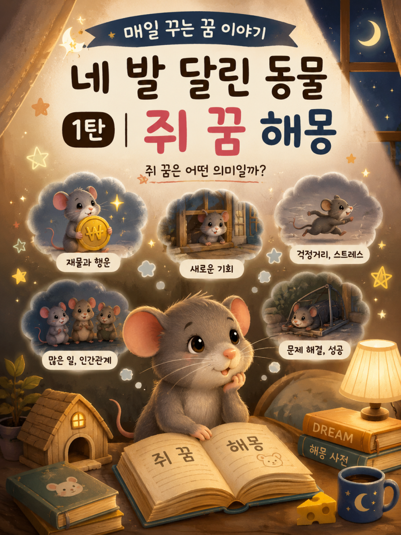 매일 꾸는 꿈 - 쥐! 길몽일까? 흉몽일까?