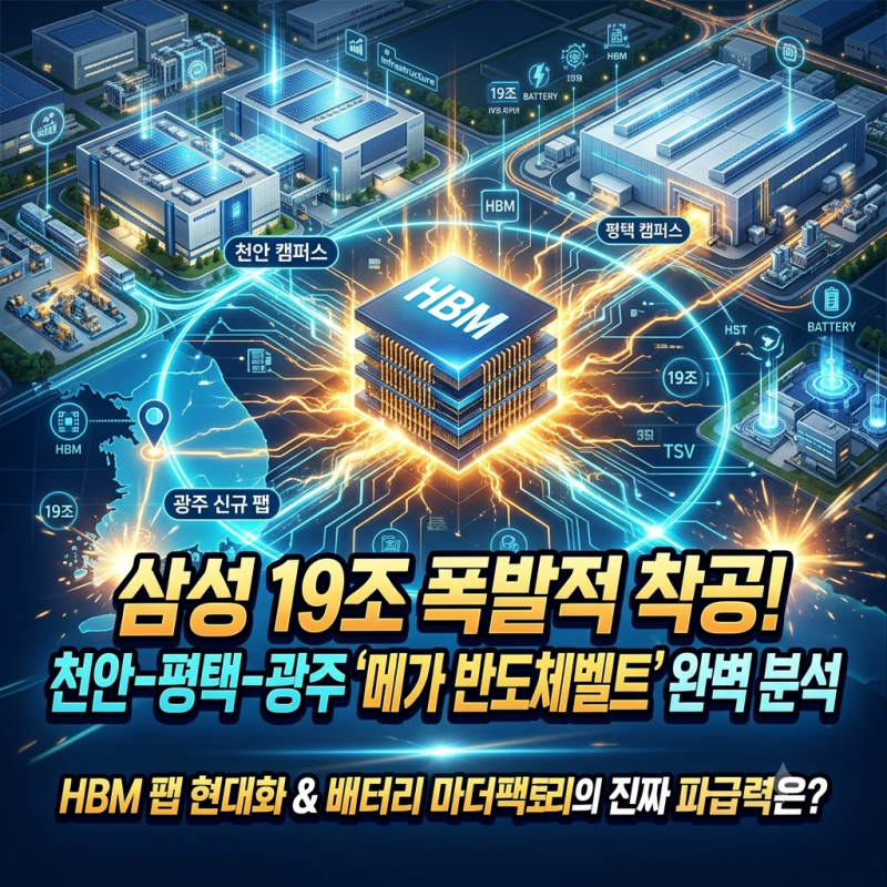 [긴급분석] 삼성 19조 천안 첫 삽! 평택, 광주로 이어지는 'K-반도체 대도약' 역대급 지형도 완....