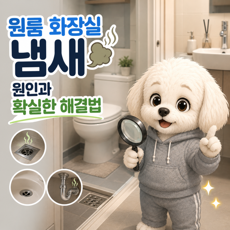 원룸 화장실 냄새 원인과 확실한 해결법 (배수구·변기·환풍기 점검 순서)
