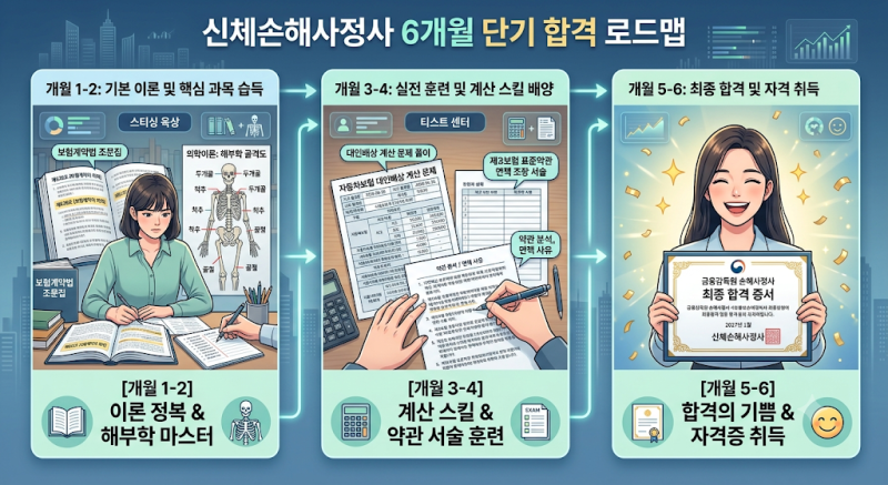 손해사정사(신체) 시험일정 및 비전공자 1차·2차 6개월 단기 합격 공부법