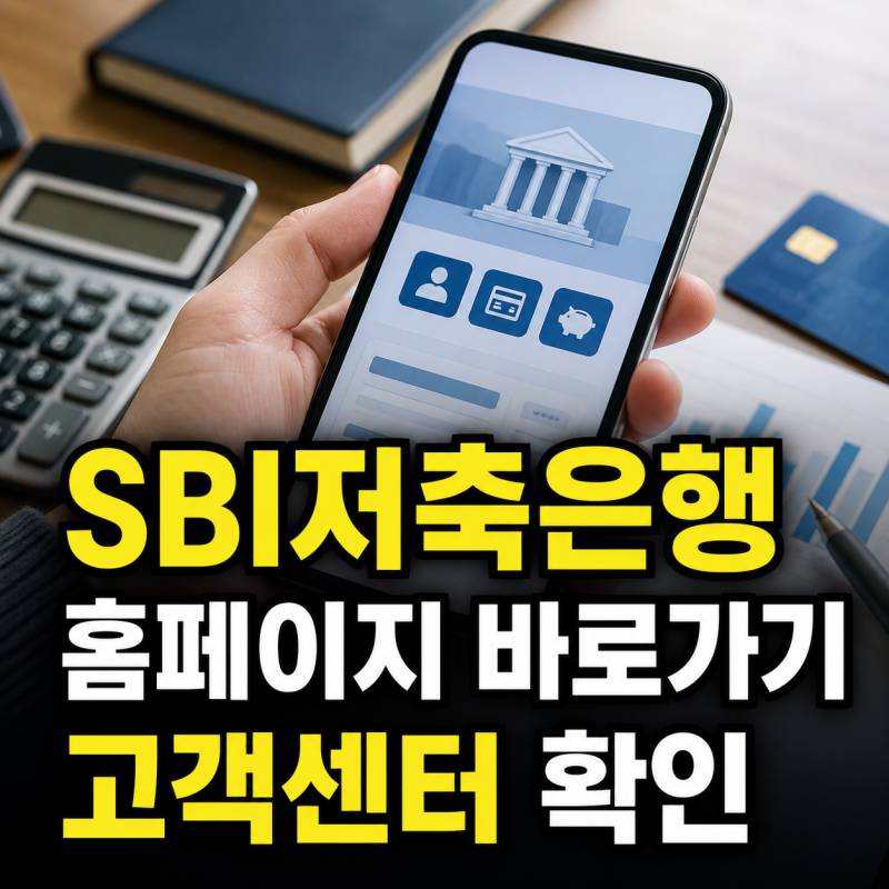SBI저축은행 홈페이지 바로가기와 고객센터 전화번호 안내