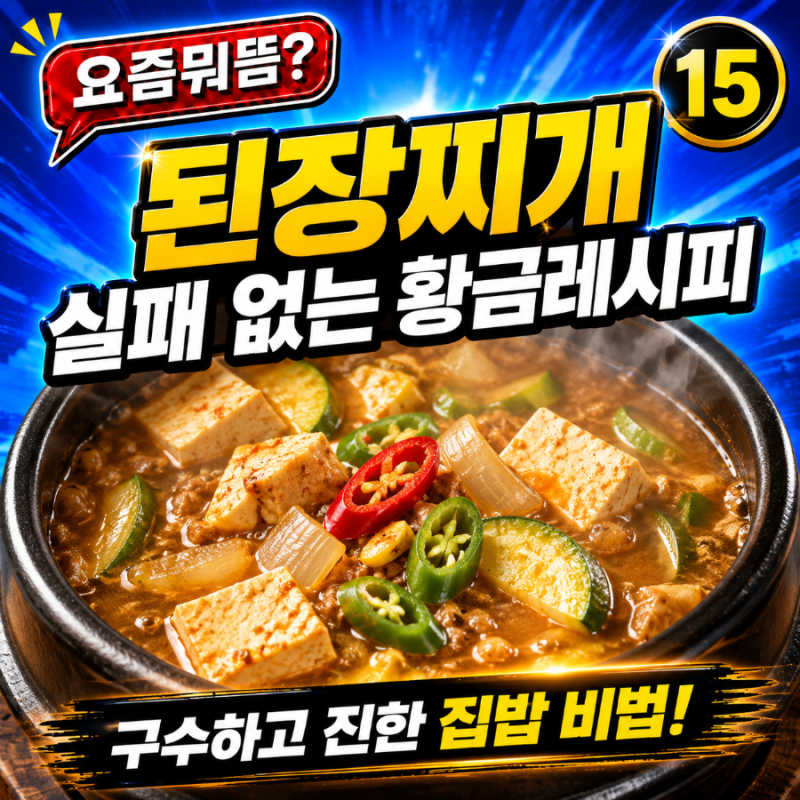 15-1. 된장찌개 실패 없는 황금레시피 이것만 지키면 집에서도 깊고 구수합니다