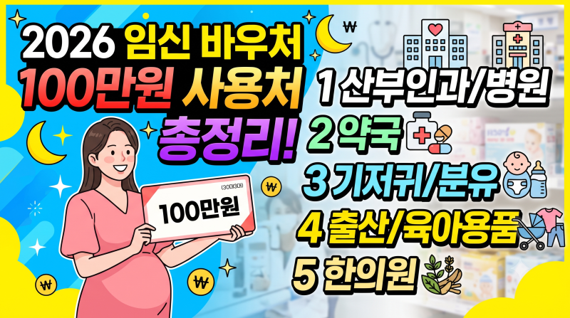 * 2026 임신 바우처 100만원 사용처 총정리