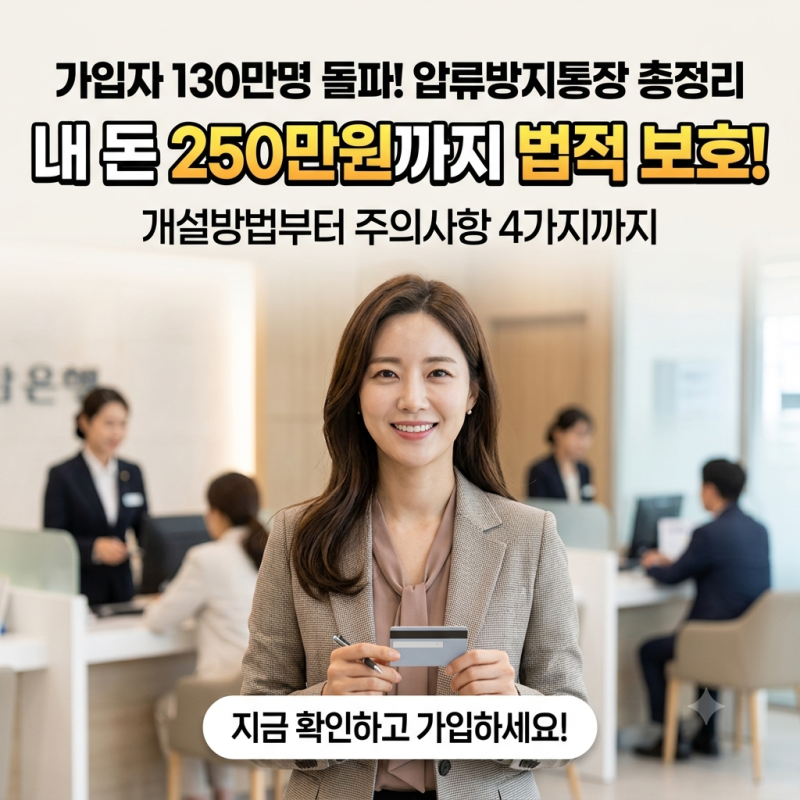 가입자 130만명 돌파! 압류방지통장 개설방법부터 주의사항 4가지까지 총정리