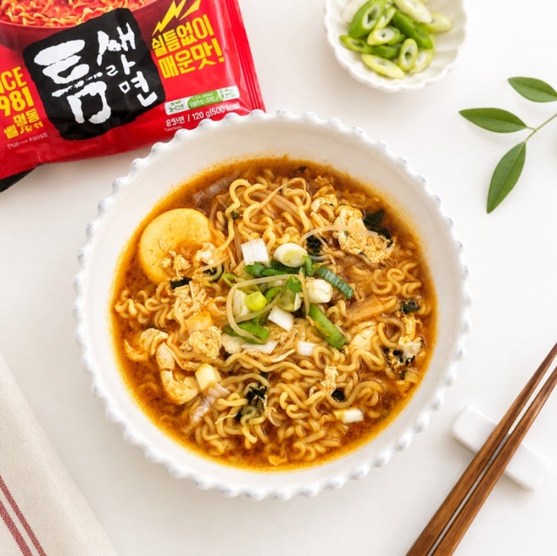 틈새라면 빨계떡 레시피! "매콤 칼칼한" 속풀이 해장라면 끓이는법